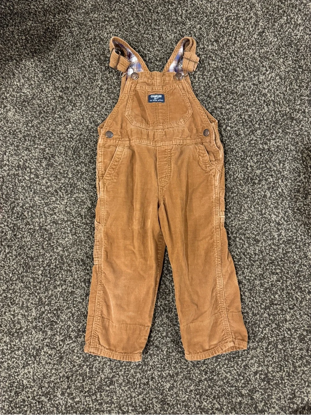 *BUNDLE OF 2* OshKosh Bigosh Corduroy Overalls—3T—blue and khaki colored
